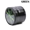 Broyeurs d'herbes à fumer en métal, alliage d'aluminium de 63mm avec broyeur d'éclairage de fenêtre supérieur transparent, 12 couleurs