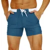 Wananyou Sneldrogende Pocket Heren Lopende shorts, Trainings Gym Shorts for Men, Tight Swimming Beach Male Sports Trunk