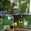 Plante Verte Artificielle Faux Verdure Pelouse DIY pour La Maison Jardin Mur Aménagement Paysager Pelouses En Plastique Porte Boutique Toile De Fond Image Herbe 600 * 400mm