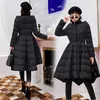 2019 neue Frau Lange Parker Stil Große Größe Jacke Mode Baumwolle Mantel Weibliche Pelz Kragen Lange Dicke Parker Winter Mantel oberbekleidung