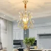 Modern Black Gold arming Hanging Pendant Lights Creative Iron Lamp Elegant Hanger for home indoor Lighting new year Decorations