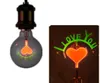LED Edison żarówki E14 E27 3W C35 C35L G80 Płomień Oświetlenie Oświetlenie Vintage Mimpiring Efekt Tungsten Novel Świeca Tip Lampa Orange Red