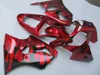 Kit carenagem de injeção para KAWASAKI Ninja ZZR600 ZZR 600 05 06 07 08 ZZR600 2005 2008 conjunto de carenagens preto vermelho+presentes KU22