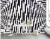 Nowoczesna tapeta do salonu czarno-białe stereo osobowość nowoczesna minimalistyczny tło ściany