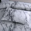 現代の大理石のプリント寝具セット2個/ 3個のカバーセットポリエステルマイクロファイバー羽毛布団ベッドキルトカバー