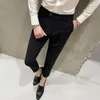 Pantaloni da uomo alla moda Pantaloni da abito da lavoro formale Pantaloni da sposa Abito da ufficio Social Casual Slim Streetwear Pantaloni