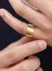 불교의 마음 경전 전달 반지 남성 손가락 반지 횡포 성격 티타늄 강철 색인 손가락 반지 선물 6 9 10 ------ 14
