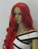 Peruca frete grátis Ombre Peruca encaracolado Moda Peruca longa vermelha com raiz escura PERIGOS de cabelo de qualidade SUPERIOR