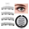 Magnetic Eyelashes with 4 Magnets 3D False Eyelash Magnet Lashes Applicator Natural Eyelashes Extension Tweezer Eyelash Curler