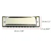 Silver Swan harmonica 10 håls nyckel för blues rock jazz folk harmonicas ny 3878718