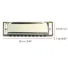 Silver Swan Harmonica 10 Hole Chave de C para Blues Rock Jazz Folk Harmonicas New 3878718