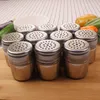 Rostfritt stål Salt Shaker Jar Sugar Pepper Toothpick Storage Bottle BBQ Picnic Seasoning Storage Jars Herb Spice Tools