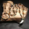 New Men's Nature Stone Collier Imitation Wolf Teeth Pendante Long One Color Rock Street Hip Hop Bijoux