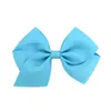 4QUOT Girls Solid Grosgrain Ribbon Capelli Bow Clips Castello a nastro con clip 60PCSlot Fashi