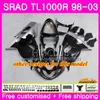 Einspritzung für Suzuki Srad TL 1000 R TL1000R 98 99 00 01 02 03 16HM.0 TL1000 R TL 1000R 1998 1999 2000 2001 2002 2003 Verkleidung, glänzend schwarz