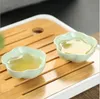 Kare amin kuru kabarcık tepsi Hediyesi kung fu çay ile Seramik Seladon seyahat çay seti Çin eski el yapımı sır mor kum renkli set
