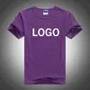 Conception personnalisée logo photo 100% coton t-shirt unisexe Logo personnalisé impression Photo hommes et femmes t-shirt uni