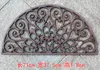 Cast Iron Doormat Half Round Door Mat Antique Decorative Metal Mat Brown Vintage Home Garden Yard Patio Grassland Ornament Crafts 273Q