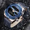 NAVIFORCE LUXURES BRACH MEN MENSE MONTRES DURARTZ AVEC LA BOX POUR EMPRÉPER Men039s montres en cuir Wristwatch3123633 en cuir 3123633