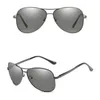 Фотохромные солнцезащитные очки металлические рамки поляризованные солнцезащитные очки для унисекс дизайн вождения очки мода пилотный щит 4 цвета