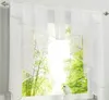 Flying Tulle Kitchen Gardin för fönster Balkong Rom Pläterad Design Stitching Colors Voile Heer Drape White Garn Gardiner Kort