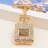 Crystal Perfume Bottle Keychain Bag Car Purse Key Chain Ring Pendant jewelry Keyring Gift Souvenir Whole5981125