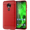 Karbon Fiber Doku Ince Zırh Fırçalanmış TPU Kılıf Kapak Motorola Moto G7 Güç G7 Oyna Z4 Oyun 100 adet / grup