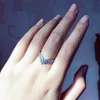 Wholesale- wish V-ring for Pandora 925 sterling silver CZ diamond temperament joint ring with original box birthday gif