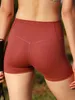 LU-61 femmes yoga train temps dos court taille bandeau poche short taille haute course Gym Sports shorts élastiques