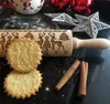 8 Designs Embossing Wood Rolling Pin Flour Stick Roller Bakeware For Fondant Pie Crust Cookie Pastry Dough Roller Kitchen Tools