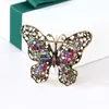 Kledingaccessoires Accessoires Broche Diamond Butterfly Broche Mannen en vrouwen Kleur Rhinestone Animal Pin Broche