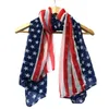 Scarves Scarves American Flag Pentagram Chiffon Scarf Fashion Scarves USA Flag Scarf Patriotic Stars and Stripes American flag Scarf for