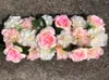 50cm bricolage fleurs pour pavillon coins décoratifs Flores rose pivoine hortensia plante fleurs artificielles rangée pour mariage arc porte route plomb