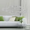 Nowoczesne kryształowe oświetlenie żyrandola LED Luksusowe kryształowe lampy wiszące 3 kółka Droplights salon Indoor Lighting Optora
