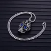 Fashion Men Party Jewelry Silver Stainless Steel Punk Skull Necklace Men silver Necklaces Gold mask Pendants Jewelry For Gift