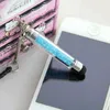 2000pcs / lot Atacado plugue de boa qualidade Poeira caneta de toque de cristal Stylus Pen ultra-macio de alta sensível Para telemóvel PC Tablet