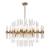 Ouro Lustre De Vidro Moderna Lighing Sala de Jantar Sala de estar LEVOU Pendurado Luminária de Luxo de Decoração Para Casa Lâmpadas AC 90-265 V