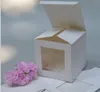 Gift Wrap 50pcs White Cardboard Paper Candy Box Craft PVC Window Wedding Party Favor Decoration 9 Sizes11836702