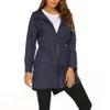 Dames Outdoor Waterdichte Outdoor Jas Kleding Mode Windjack Dames Herfst en Winter Taille Slanke Halflange Bergbeklimmen Capuchon