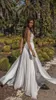 Asaf Dadush Wedding Dresses with Long Sleeve Wrap Jacket Vintage Crochet Lace Fairy Flowy Chiffon Beach Boho Bridal Wedding Gowns