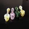 Skull Shaped Pyrex Glass Oil Burner Pipes Hand Spoon Smoke Pipe Portable Tobacco Pipes Dab Smoke Accessories