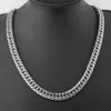 9/11/13/16/20/22mm High Quality 316L Stainless Steel Silver Tone Cuban Curb Link Chain Men's Jewelry Necklace Or Bracelet 7-40"