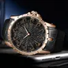 ONOLA Marke einzigartige Quarz Desinger Uhr Mann 2019 Roségold Leder Armbanduhr Mode cusual wasserdicht Vintage Ritter Relogio Ma2434