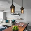 Vintage endüstriyel tavan ışıkları tek kafa demir kafes tasarım kolye lamba mutfak bar oturma odası asılı hafif ev aydınlatma
