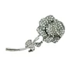 silver rose brooch
