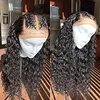 Diva1 Pre Plucked Transparent HD Frontal Human Hair Wig För Black Women Deep Wave Curly 150% Brazilian Remy Lace Front Wigs