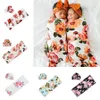Europe Flowers Baby Muslin Swaddle Wrap Blanket Wraps Blankets Nursery Bedding Towelling Baby Infant Wrapped Cloth With Hat