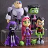 Teen Titans Gitmek Robin Cyborg Canavar Çocuk Starfire Raven Silkie Pvc Aksiyon Figürleri Çocuk Oyuncakları Hediyeler 7 adet / takım C19041501