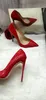 Projektant Darmowa Wysyłka Moda Kobiety Buty Czerwony Wąż Patentowy Skórzany Point Toe Stiletto Heel Heel Heels Pompy Bride Wedding Buty Nowy