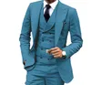 Nuovo arrivo One Button Groomsmen Picco bavero Smoking dello sposo Abiti da uomo Matrimonio/Promenade Best Man Blazer (Giacca + Pantaloni + Gilet + Cravatta) AA62